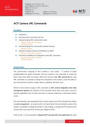 ACTi Camera URL Commands