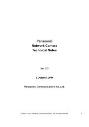 Panasonic Network Camera Technical Notes - psn-web.net ...