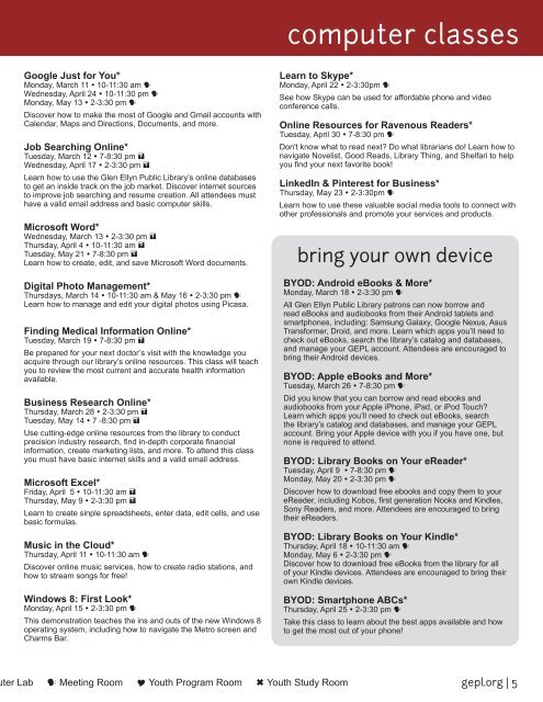 Glen Ellyn Public Library Spring 2013 Event Guide