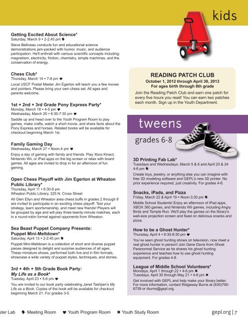 Glen Ellyn Public Library Spring 2013 Event Guide