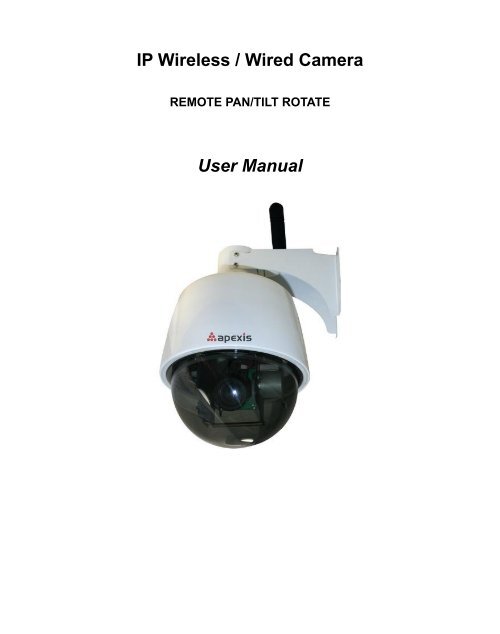 Wireless pan tilt cheap ip camera setup