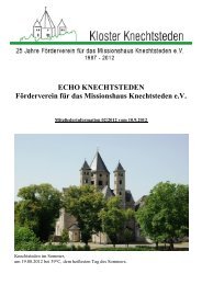 ECHO KNECHTSTEDEN Förderverein für das Missionshaus ...