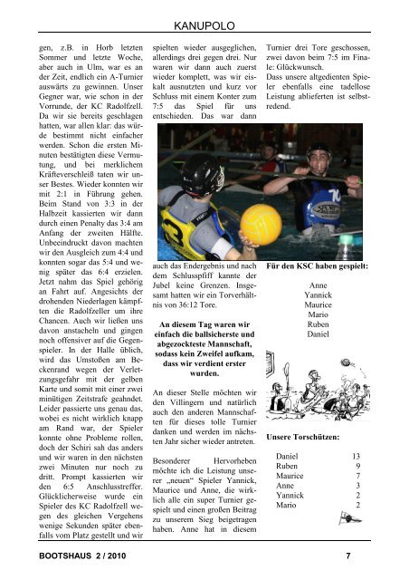 Heft 2 / 2010 - KSC Neckarau