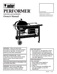 Performer Touch-N-Go Owners Guide 3994601 11 ... - Help - Weber