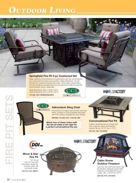 2012 seasonal outdoor living products - Marvin Home Center