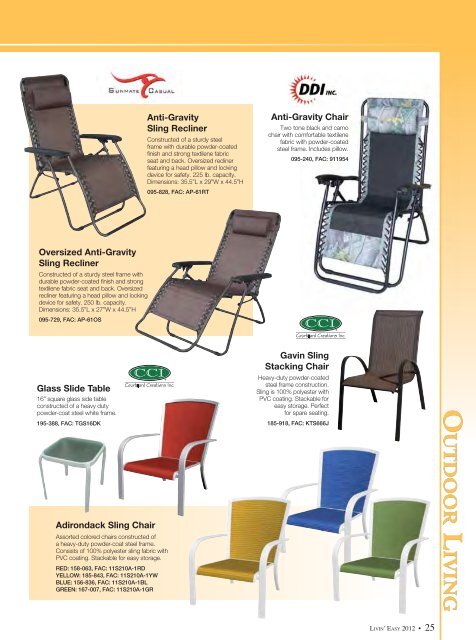 2012 seasonal outdoor living products - Marvin Home Center