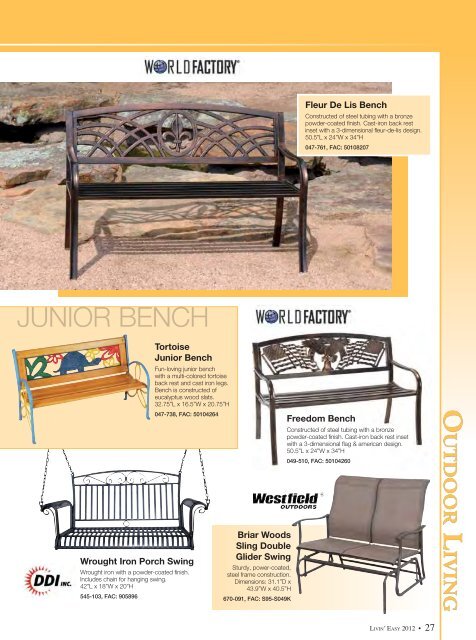 2012 seasonal outdoor living products - Marvin Home Center