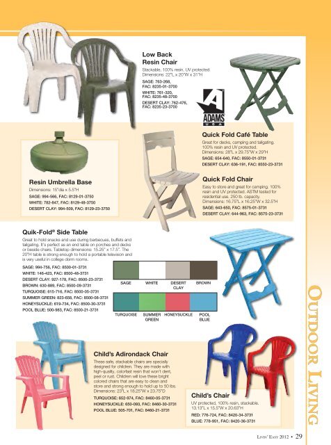 2012 seasonal outdoor living products - Marvin Home Center