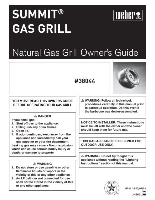 Weber grill light clearance instructions
