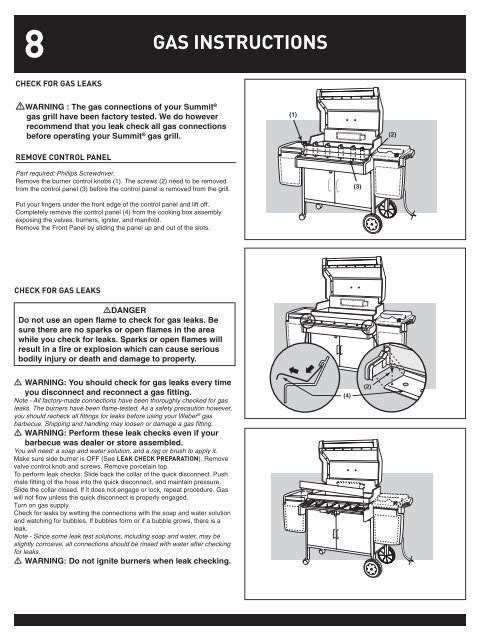 SUMMIT® GAS GRILL - Help - Weber