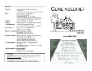April - Kirchengemeinde Zellerfeld