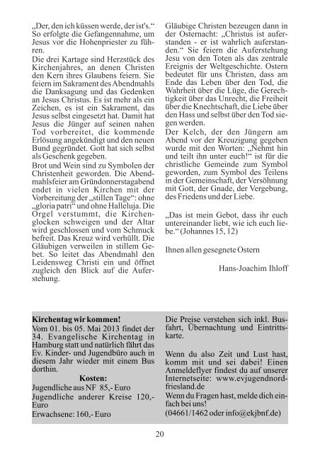Ausgabe März - Mai 2013 - Kirchengemeinde Leck