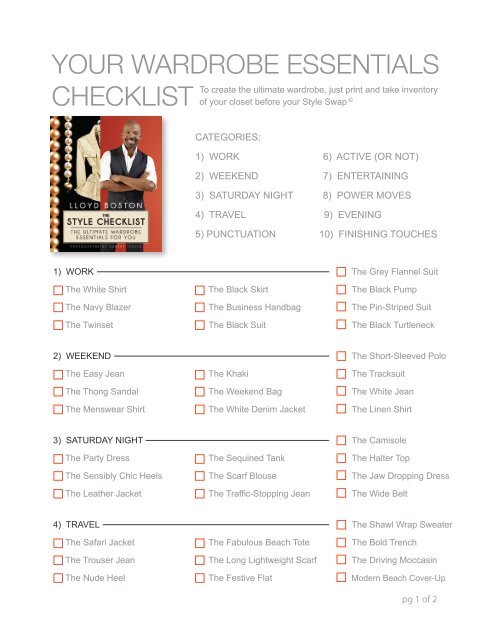 Your Wardrobe Essentials Checklist Partique