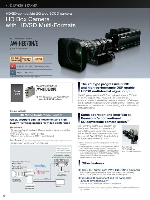 HD Remote Camera System Solutions (2012/12) - Panasonic