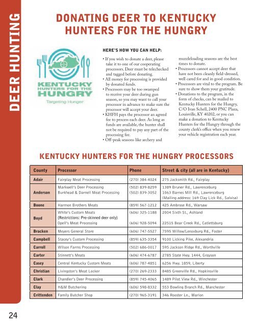 deer hunting - Kentucky Department of Fish and Wildlife Resources