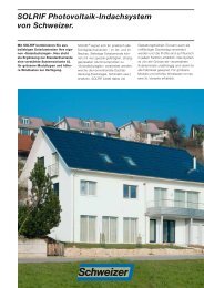 SOLRIF Photovoltaik-Indachsystem von ... - Schweizer Metallbau