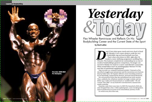 Flex Wheeler Reminisces and Reflects On His Bodybuilding Career ...