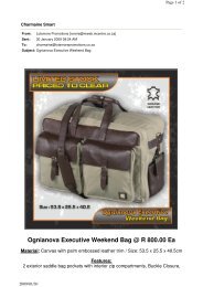 Ognianova Executive Weekend Bag @ R 800.00 Ea