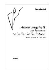 Anleitung Excel - Rudolf-Steiner-Schule Gröbenzell