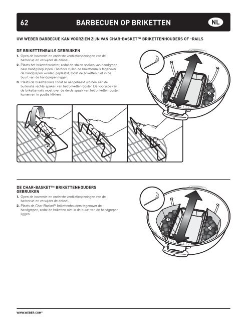 Gebruikershandleiding voor brikettenbarbecues - Weber