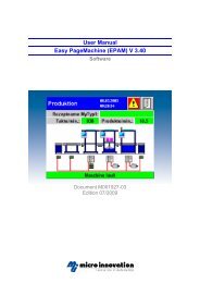 User Manual Easy PageMachine (EPAM) V 3.40