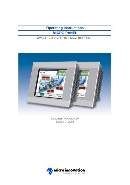 Operating Instructions MICRO PANEL