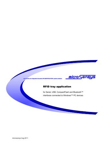 RFID tray application - microsensys GmbH
