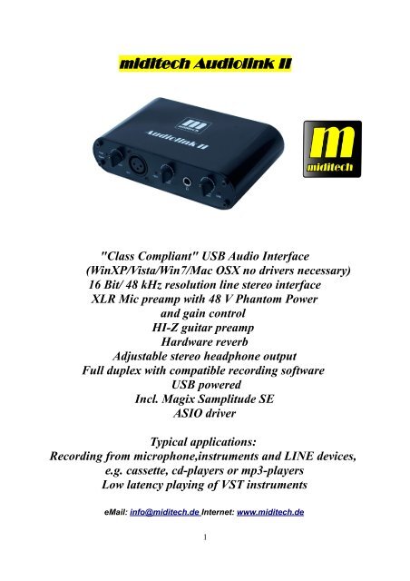 miditech Audiolink II