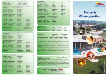 FSZ-Preisliste 2012 - Freizeit- und Sportzentrum Halberstadt