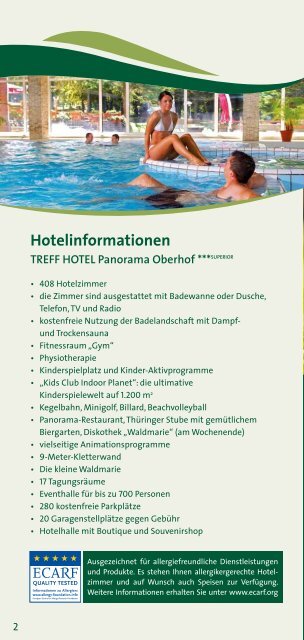 Programme & Preise 2013 - Treff Hotel Panorama