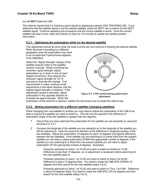 installation an operation for sea tel model coastal 18 satellite tv ...