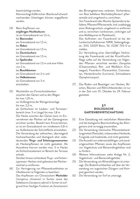 Gartenordnung 2013 - Kreisverband Köln der Kleingärtnervereine e.V.