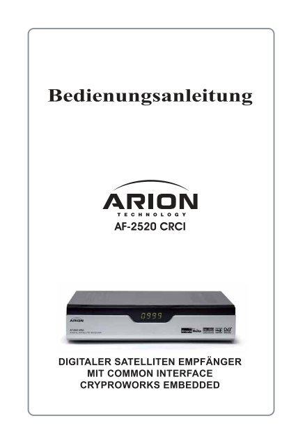 Bedienungsanl. Eycos E 1000 SF - Arion