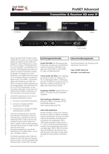 Datenblatt - COMM-TEC