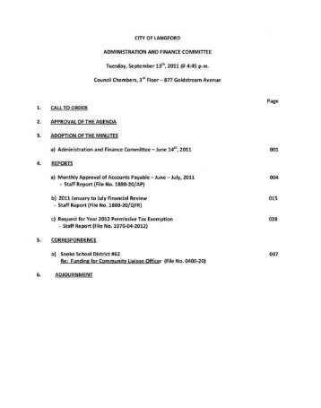 View Agenda [PDF - 4.1 MB] - City of Langford