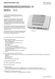 Optical termination units - Kathrein