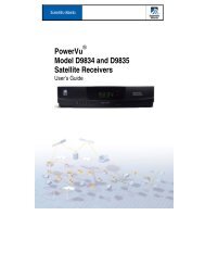 PowerVu Model D9834 and D9835 Satellite Receivers's User's Guide