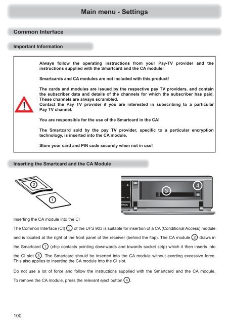 9363637b, Operating manual HDTV Satellite Receiver ... - Kathrein