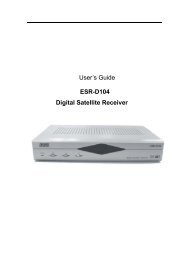 User's Guide ESR-D104 Digital Satellite Receiver - Drake Europe