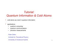 Tutorial: Quantum Information & Cold Atoms