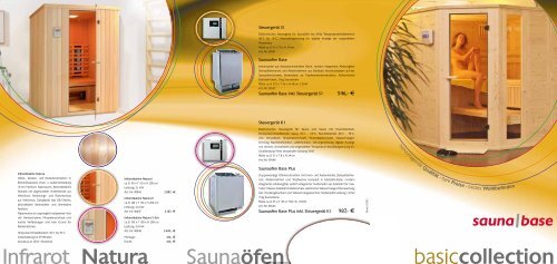 Prospekt und Preisliste von Saunalux "Base"