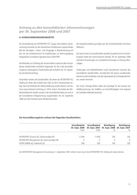Geschäftsbericht 2007/2008 - Intersport