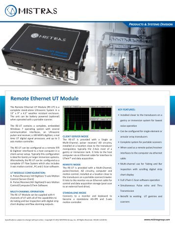 Remote Ethernet UT Module Flyer - MISTRAS Group, Inc.