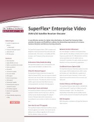SuperFlex Enterprise Video - DVB-S/S2 Satellite Receiver-Decoder