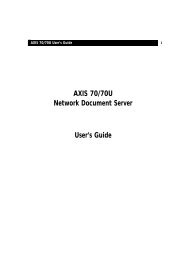 AXIS 70/70U Network Document Server User's Guide