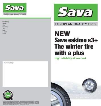 NEW Sava eskimo s3+ The winter tire with a plus