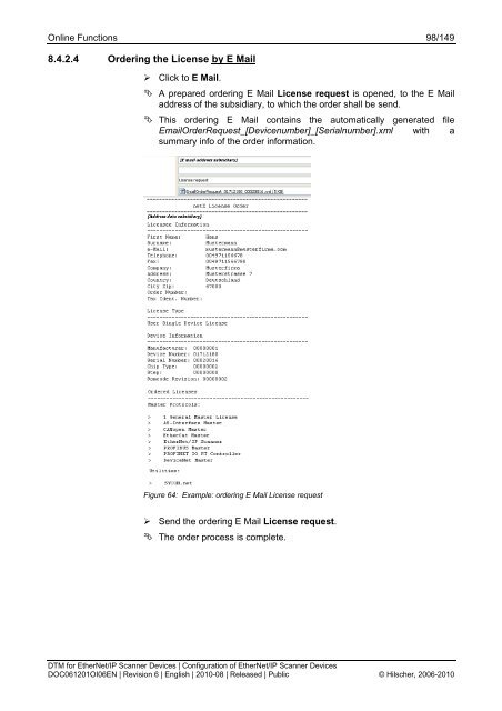 DTM for EtherNet/IP Scanner Devices - Hilscher