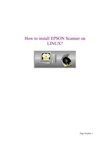 How to install EPSON Scanner on LINUX?