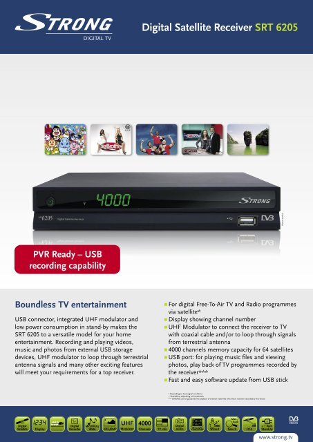 Digital Satellite Receiver SRT 6205 - STRONG Digital TV