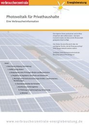 Verbraucherzentrale NRW: Broschüre 